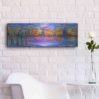 Luxe Metal Art 'Trippy Amsterdam' by Epic Portfolio, Metal Wall Art,36x12