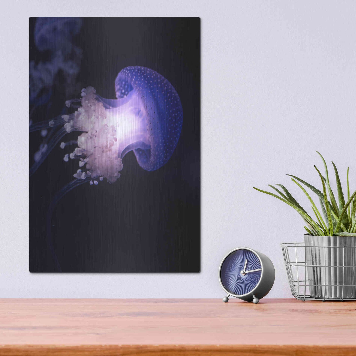 Luxe Metal Art 'Underwater Mushroom' by Epic Portfolio, Metal Wall Art,12x16