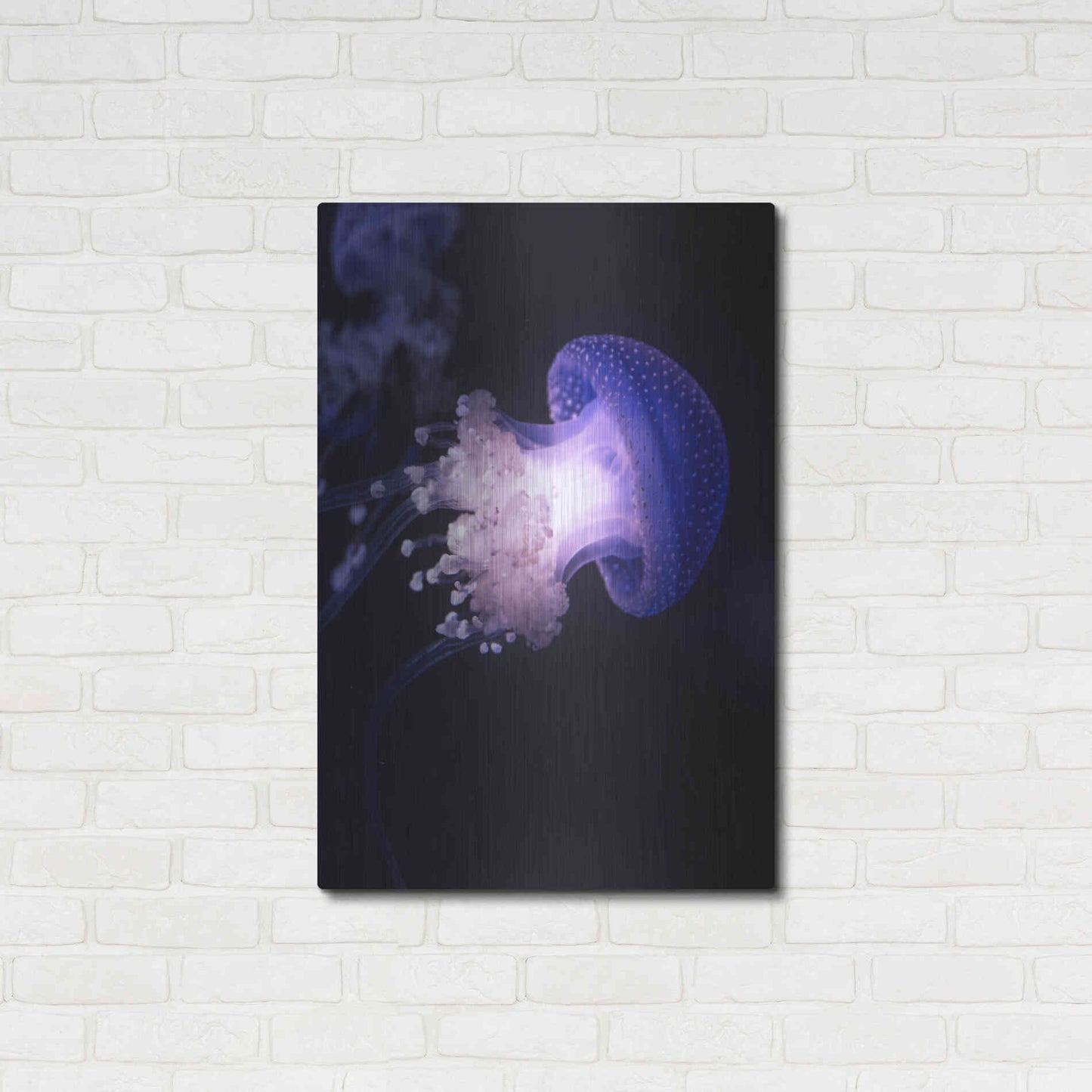 Luxe Metal Art 'Underwater Mushroom' by Epic Portfolio, Metal Wall Art,24x36