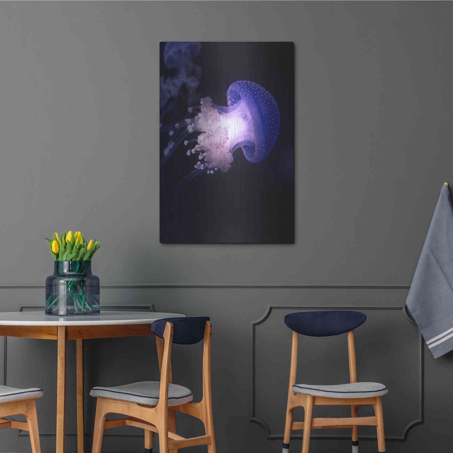 Luxe Metal Art 'Underwater Mushroom' by Epic Portfolio, Metal Wall Art,24x36