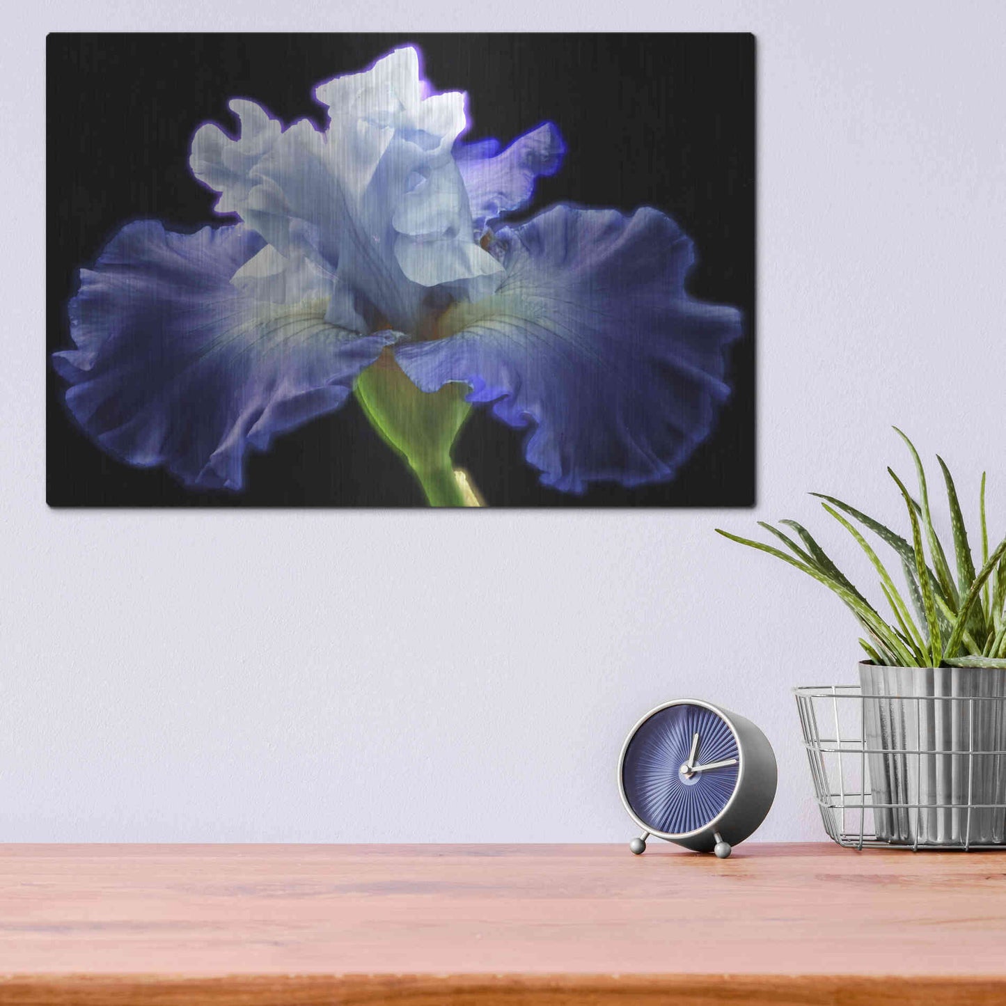 Luxe Metal Art 'Violet Blaze ' by Epic Portfolio, Metal Wall Art,16x12