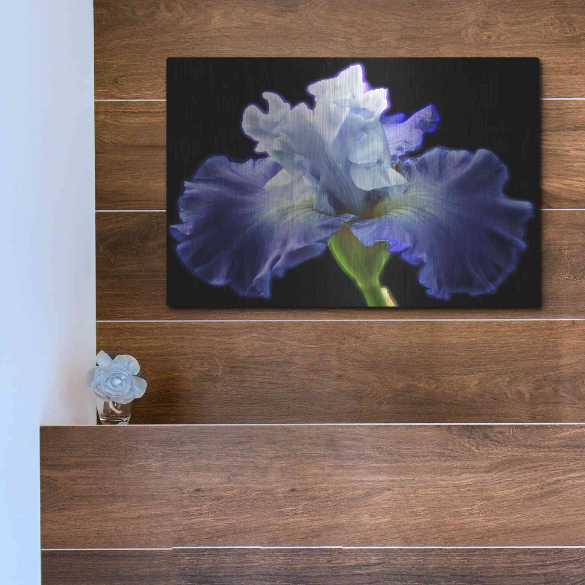 Luxe Metal Art 'Violet Blaze ' by Epic Portfolio, Metal Wall Art,16x12