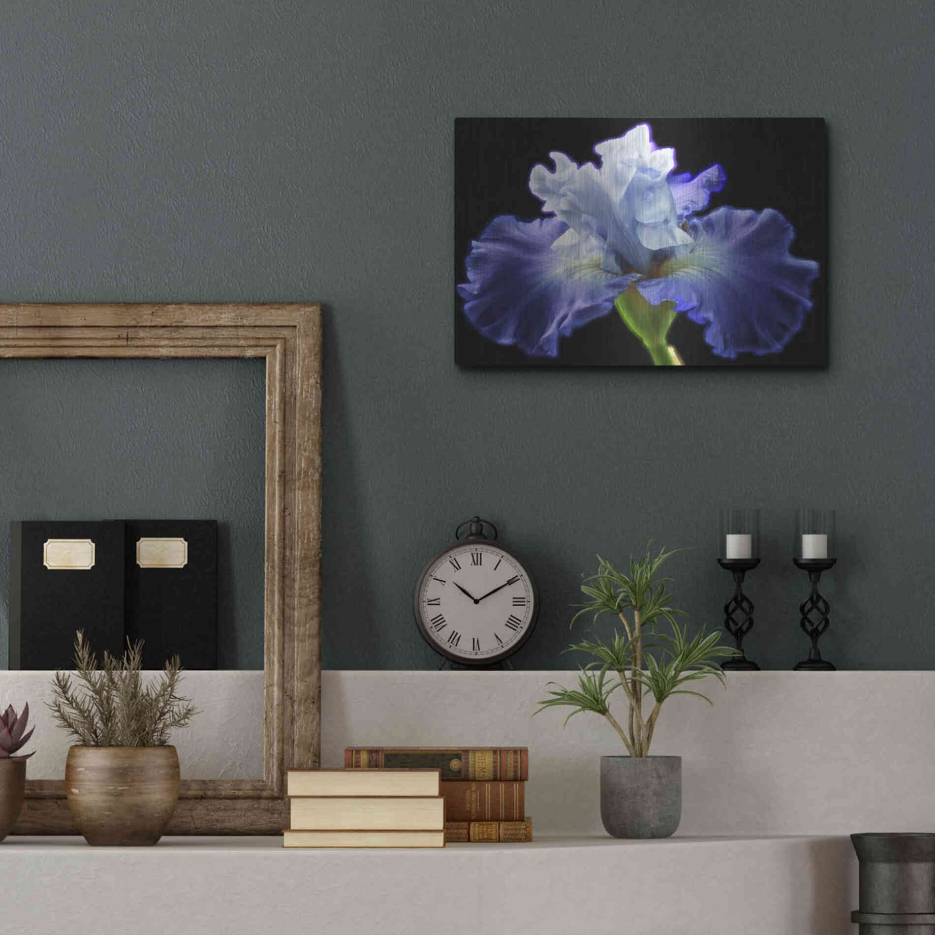 Luxe Metal Art 'Violet Blaze ' by Epic Portfolio, Metal Wall Art,16x12