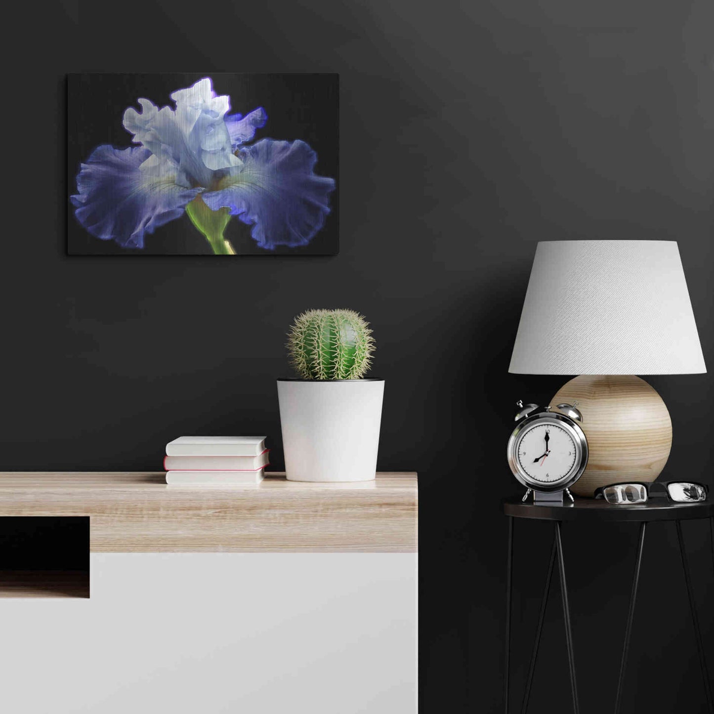 Luxe Metal Art 'Violet Blaze ' by Epic Portfolio, Metal Wall Art,24x16