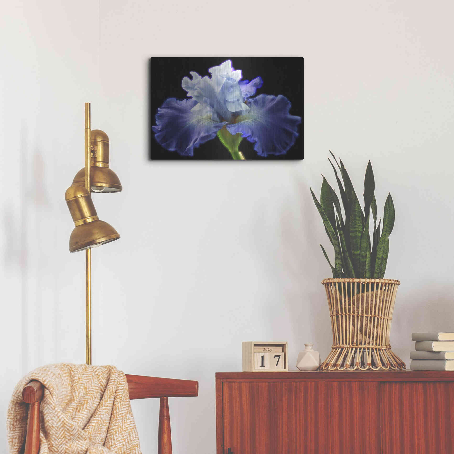 Luxe Metal Art 'Violet Blaze ' by Epic Portfolio, Metal Wall Art,24x16