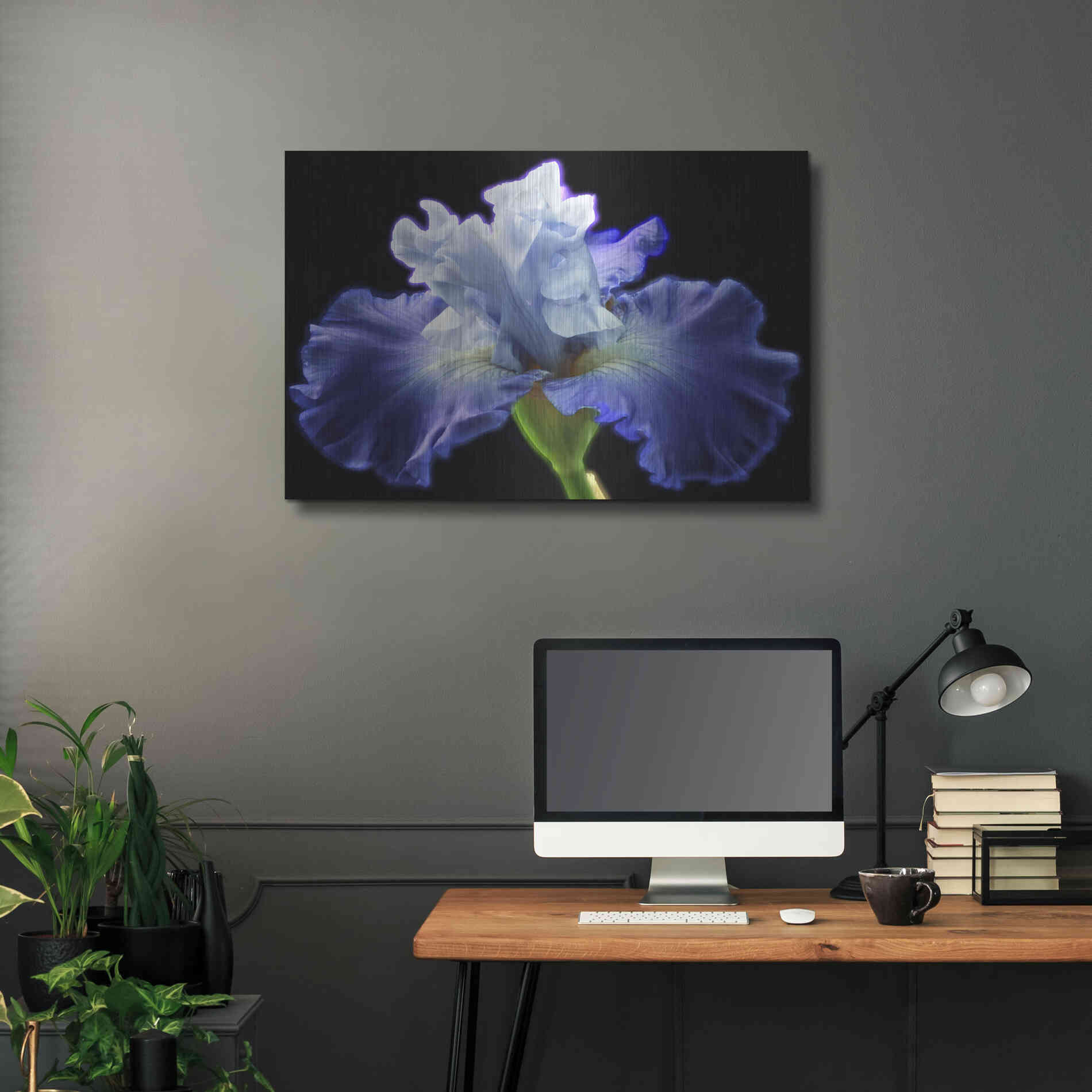 Luxe Metal Art 'Violet Blaze ' by Epic Portfolio, Metal Wall Art,36x24