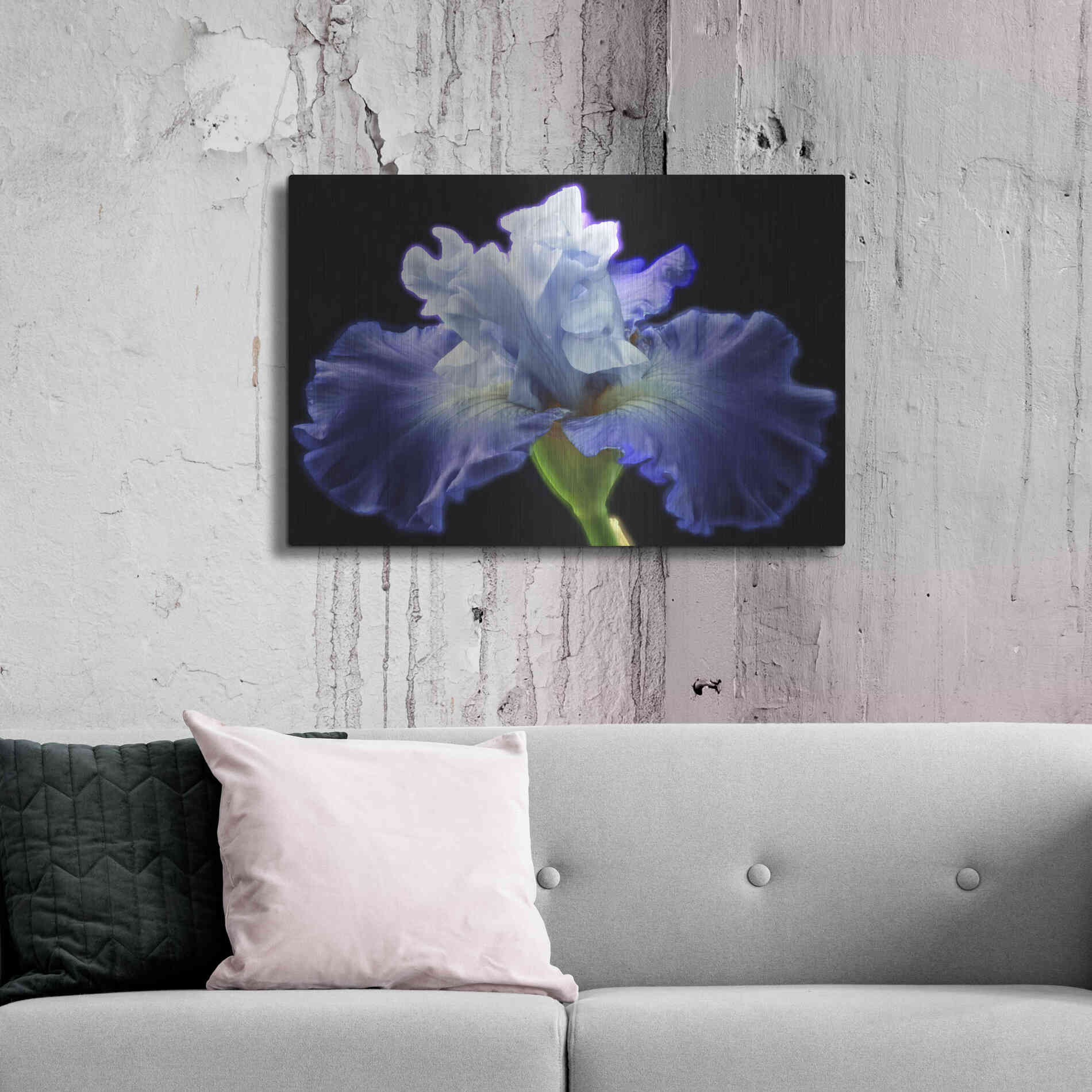 Luxe Metal Art 'Violet Blaze ' by Epic Portfolio, Metal Wall Art,36x24