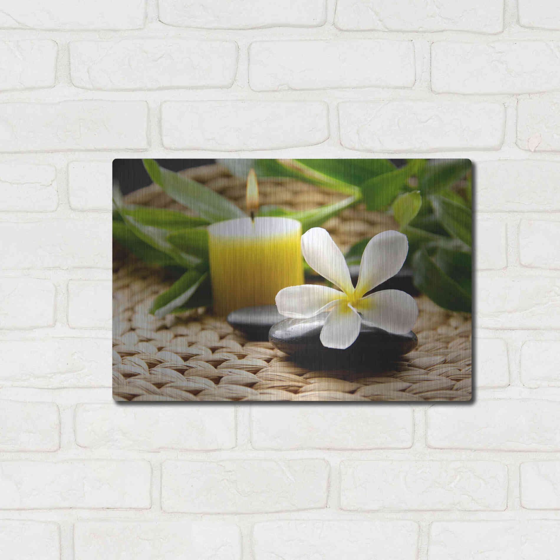 Luxe Metal Art 'Zen Moments' by Epic Portfolio, Metal Wall Art,16x12