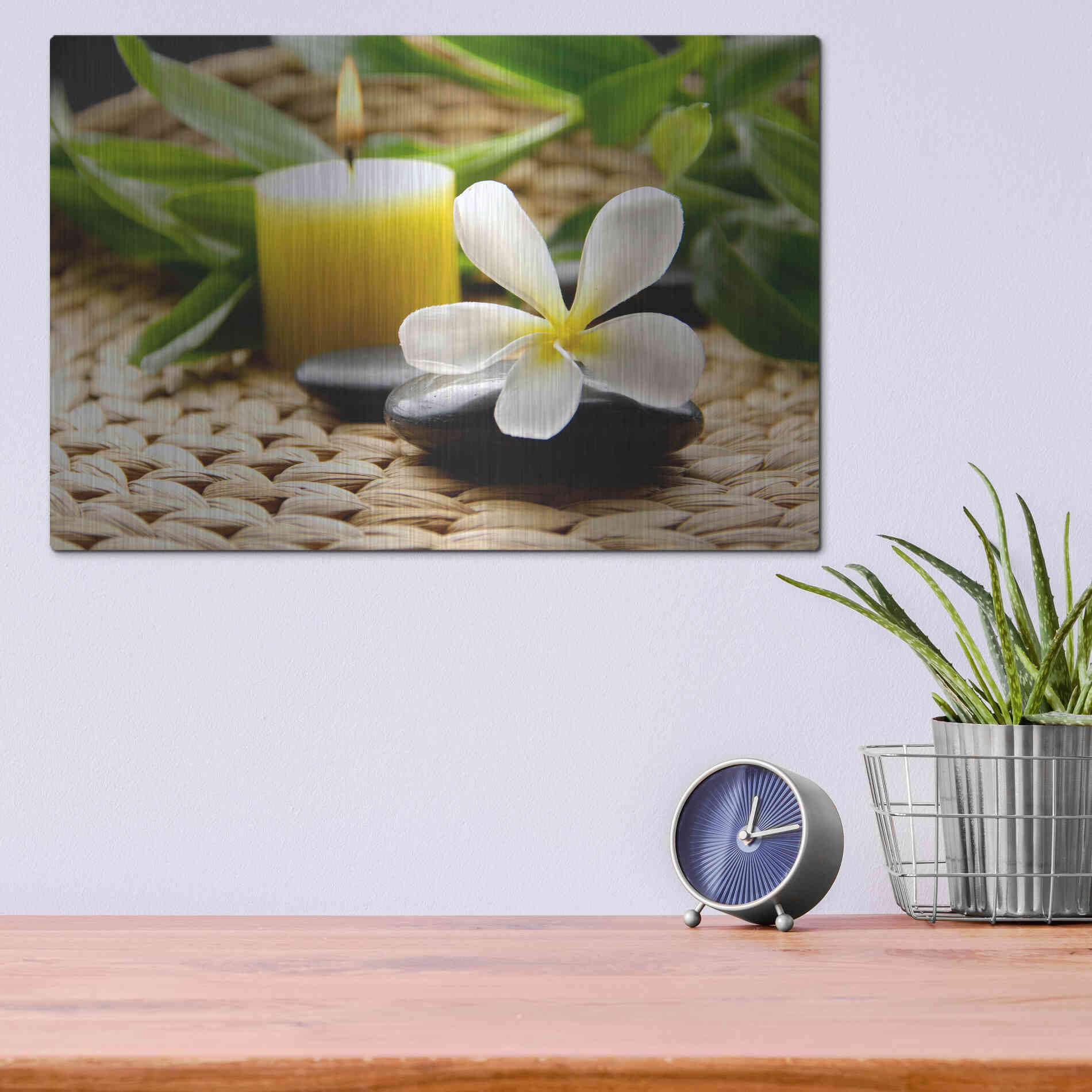 Luxe Metal Art 'Zen Moments' by Epic Portfolio, Metal Wall Art,16x12