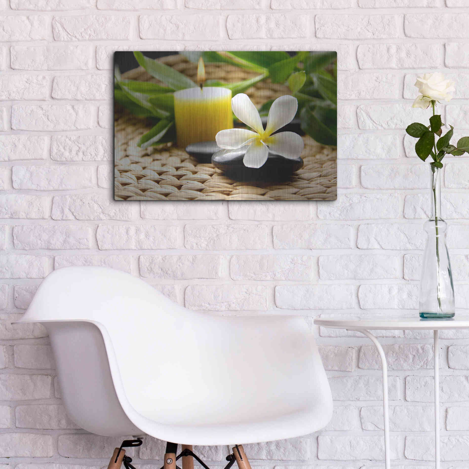 Luxe Metal Art 'Zen Moments' by Epic Portfolio, Metal Wall Art,24x16