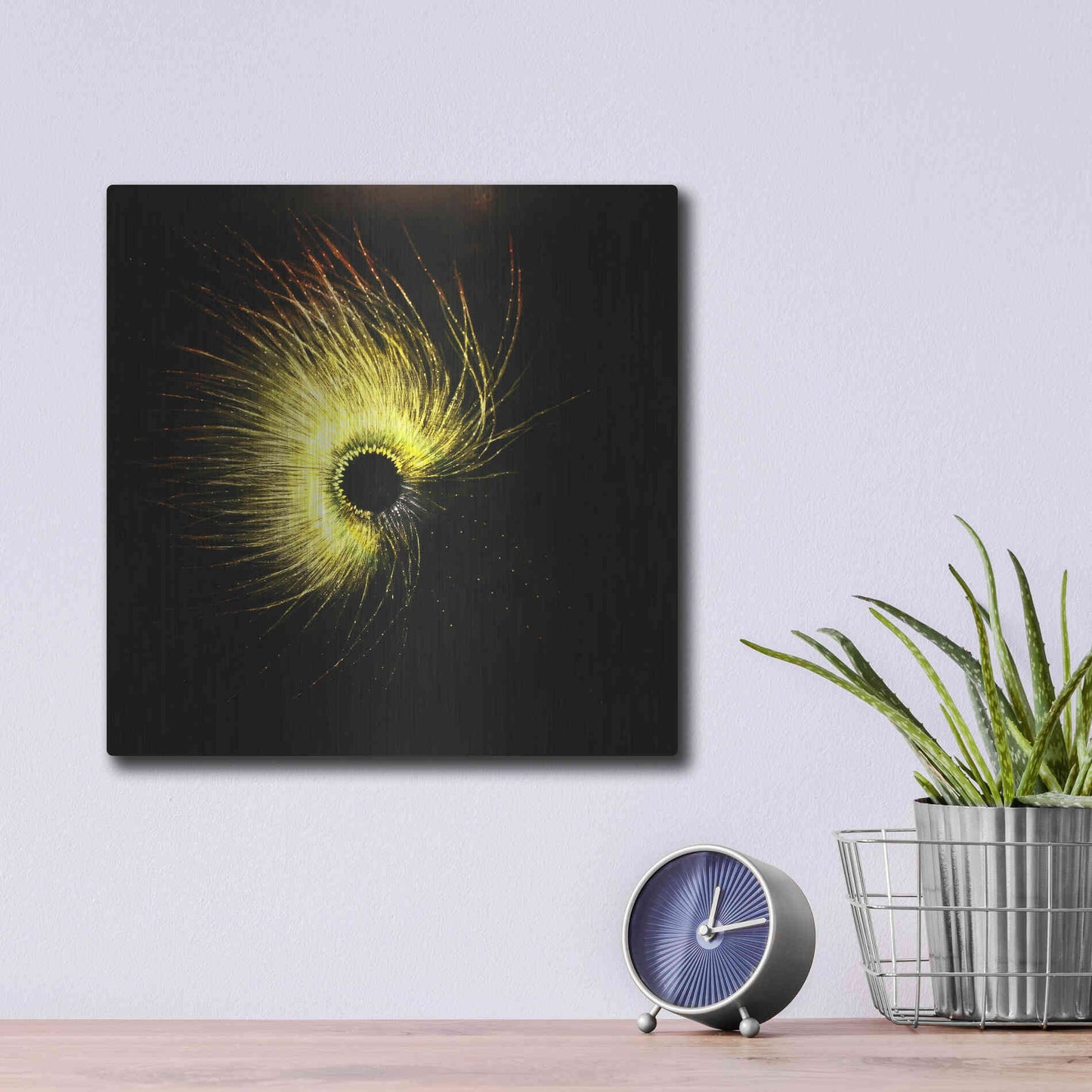 Luxe Metal Art 'Luminescence' by Rita Shimelfarb, Metal Wall Art,12x12