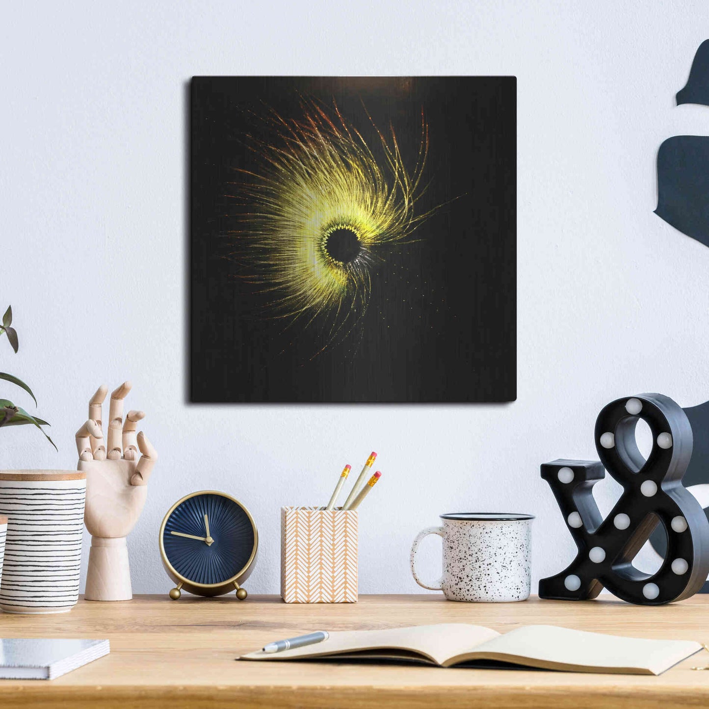 Luxe Metal Art 'Luminescence' by Rita Shimelfarb, Metal Wall Art,12x12