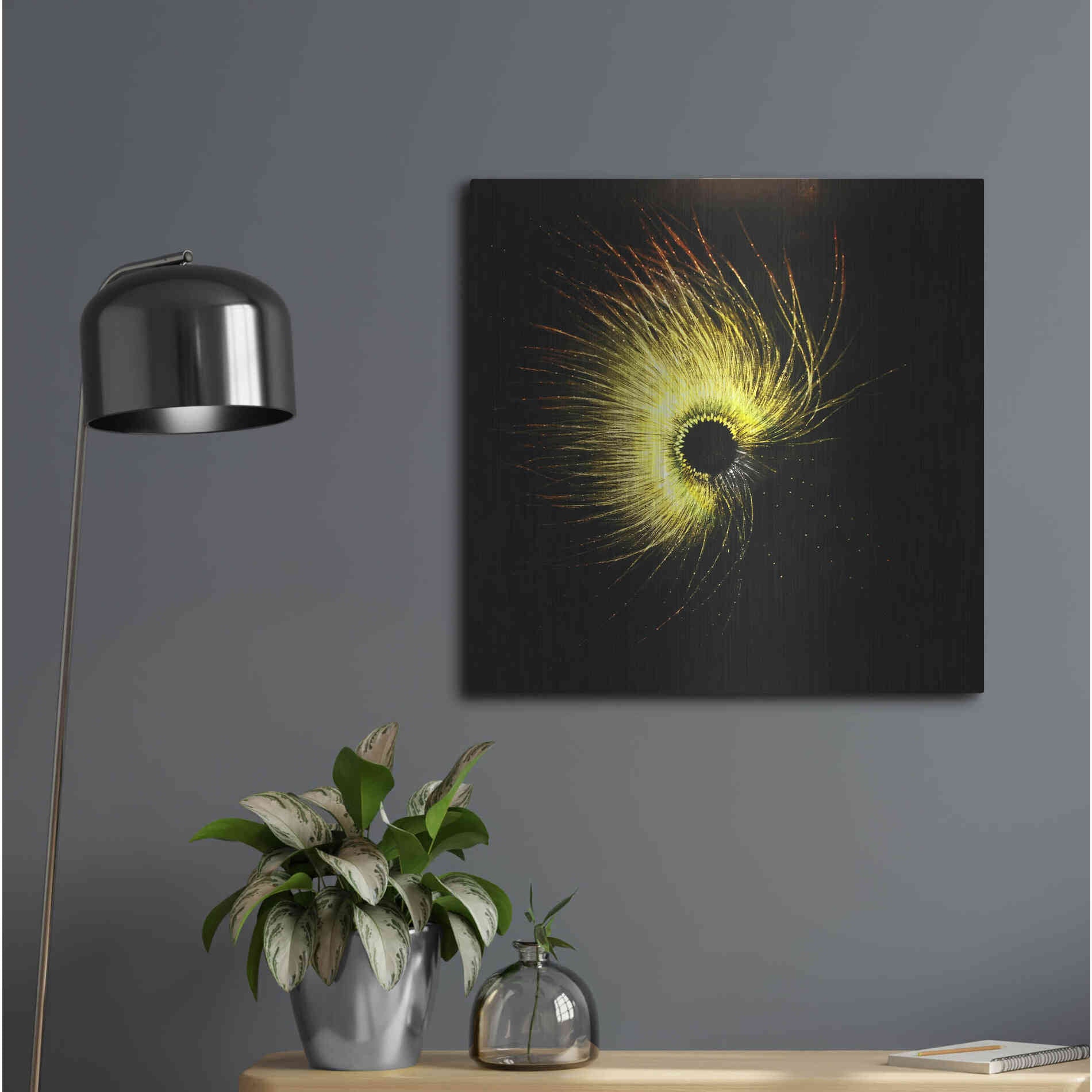 Luxe Metal Art 'Luminescence' by Rita Shimelfarb, Metal Wall Art,24x24