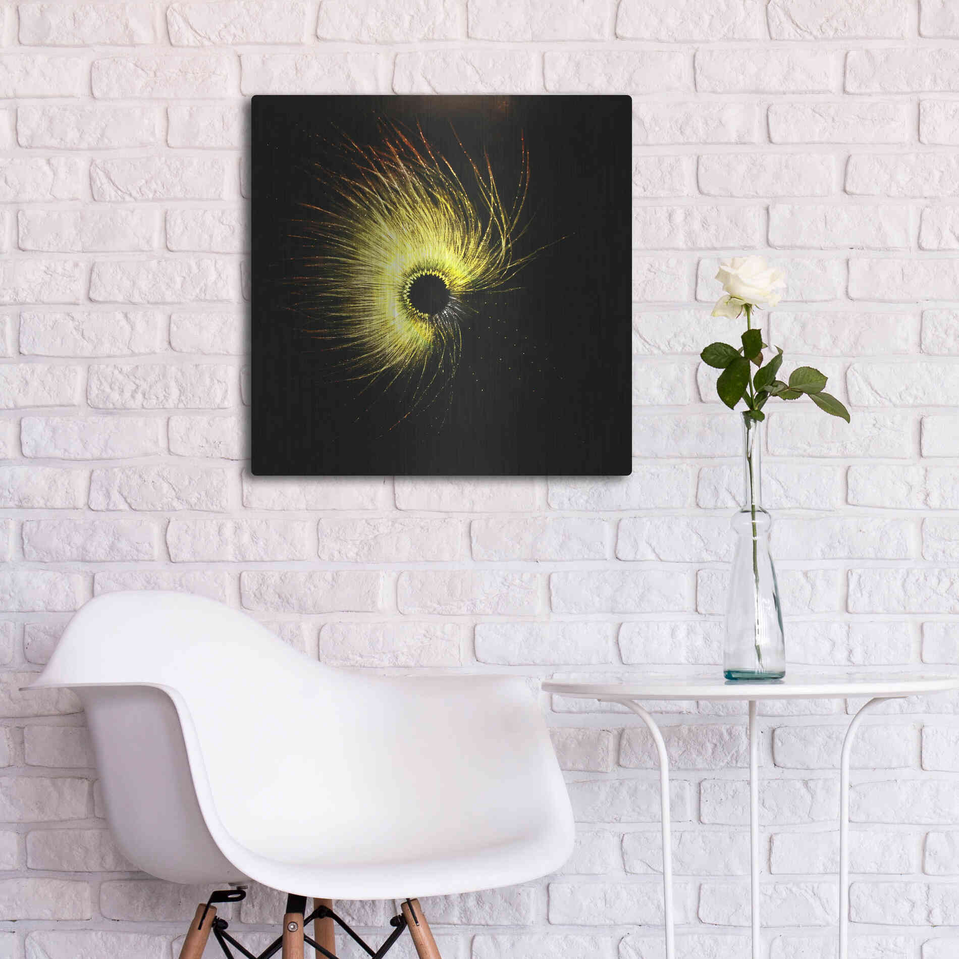 Luxe Metal Art 'Luminescence' by Rita Shimelfarb, Metal Wall Art,24x24