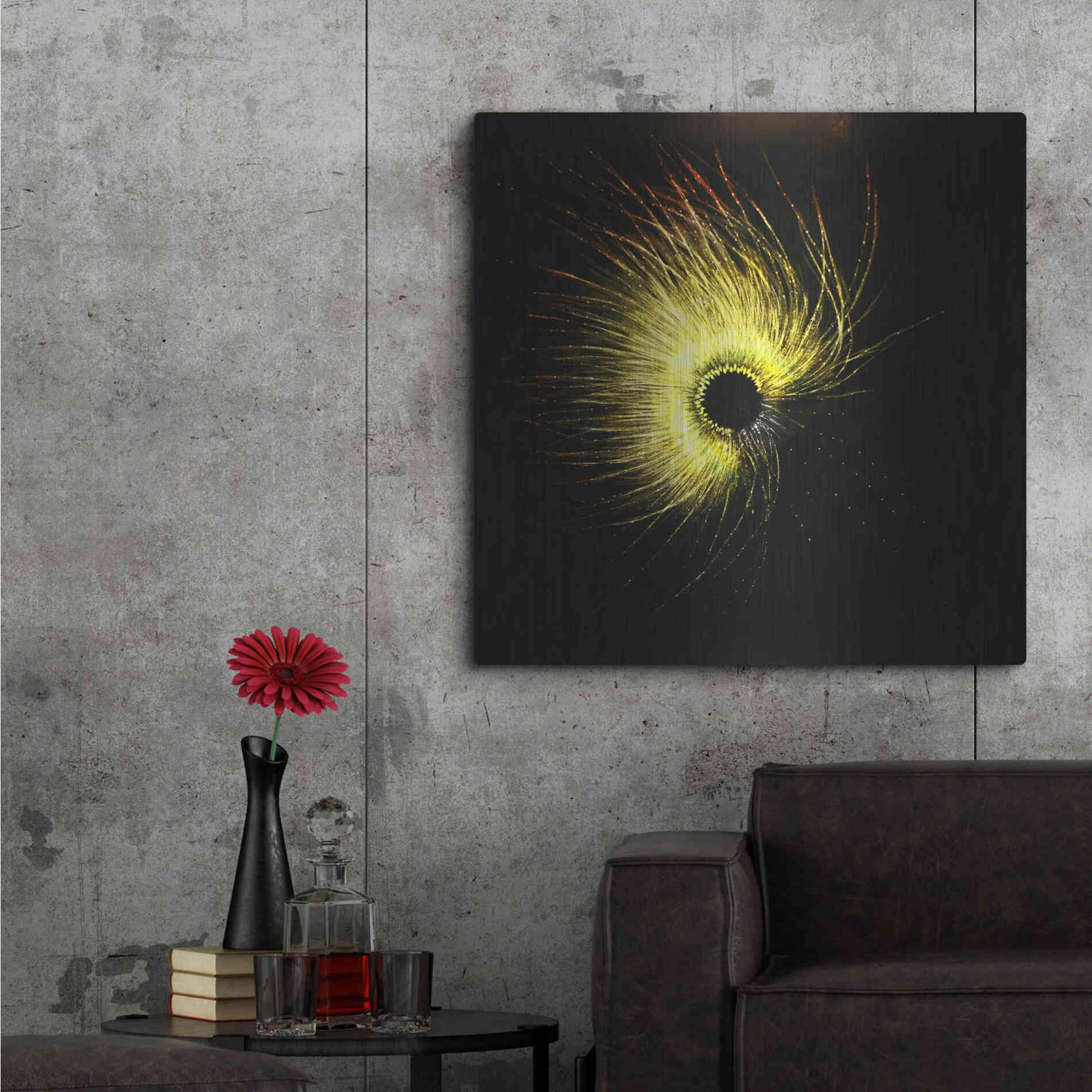 Luxe Metal Art 'Luminescence' by Rita Shimelfarb, Metal Wall Art,36x36