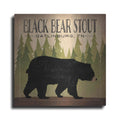 Luxe Metal Art 'Take a Hike Bear Black Bear Stout' by Ryan Fowler, Metal Wall Art