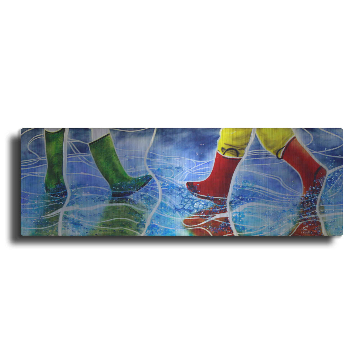 Luxe Metal Art 'Water' by Rita Shimelfarb, Metal Wall Art