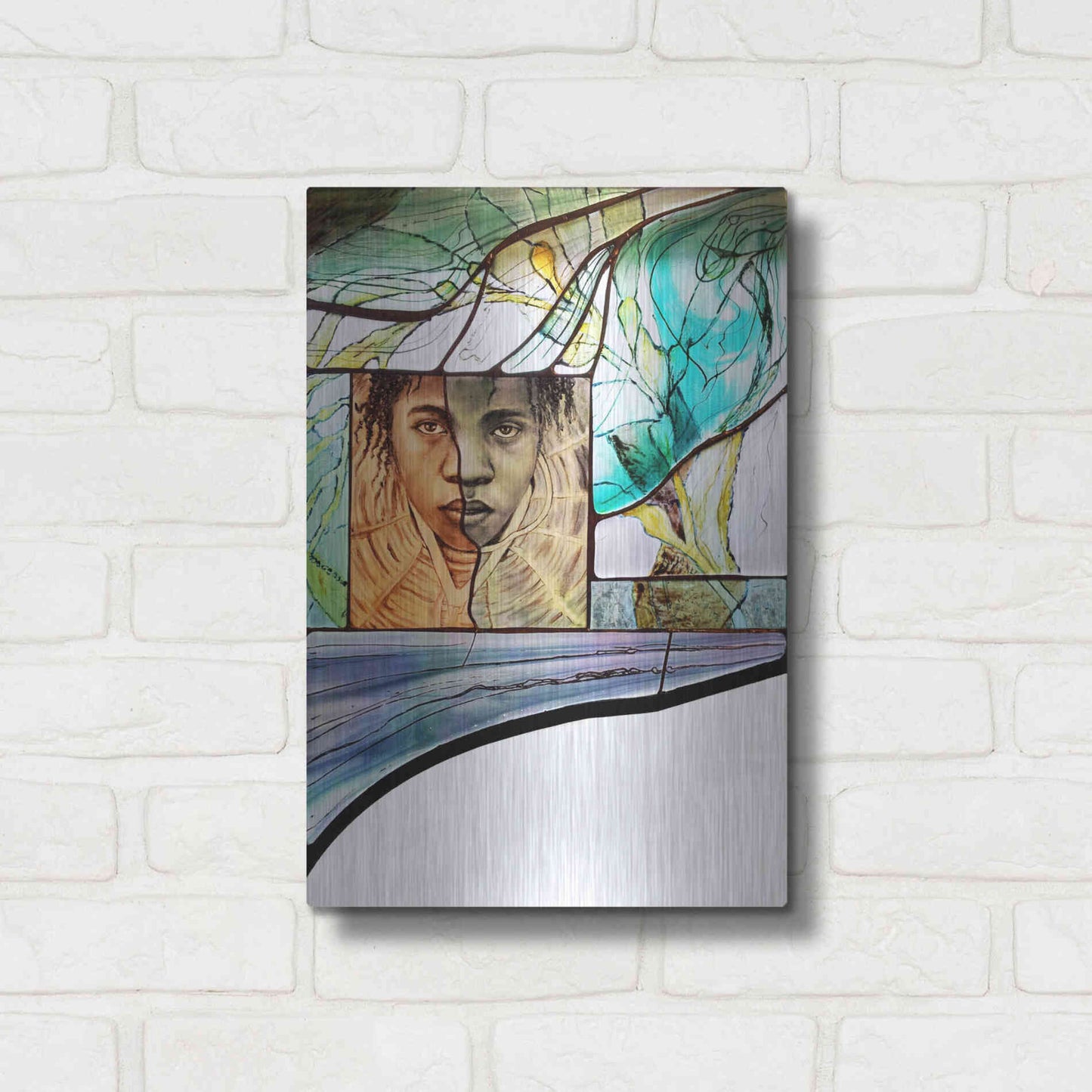 Luxe Metal Art 'Voyage' by Rita Shimelfarb, Metal Wall Art,12x16