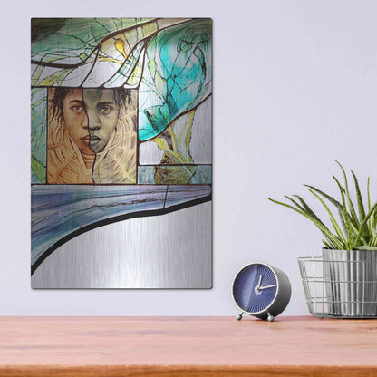 Luxe Metal Art 'Voyage' by Rita Shimelfarb, Metal Wall Art,12x16