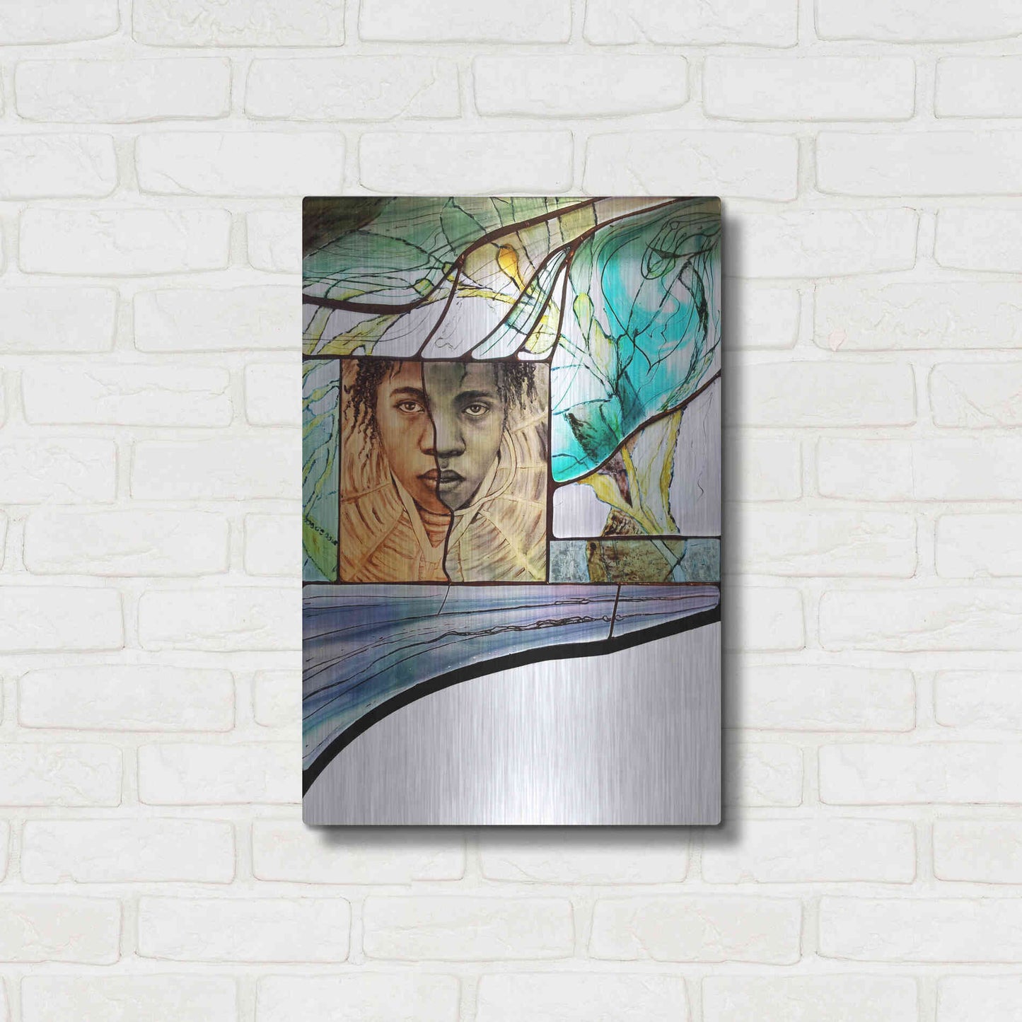 Luxe Metal Art 'Voyage' by Rita Shimelfarb, Metal Wall Art,16x24