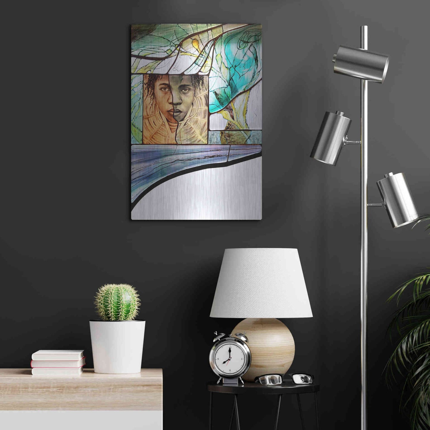 Luxe Metal Art 'Voyage' by Rita Shimelfarb, Metal Wall Art,16x24