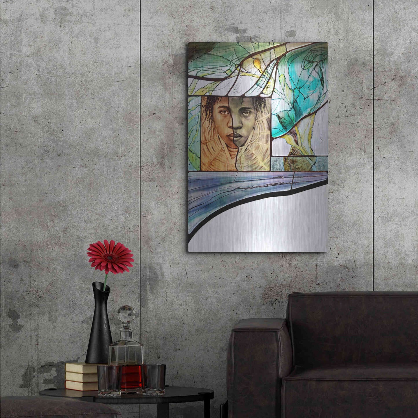 Luxe Metal Art 'Voyage' by Rita Shimelfarb, Metal Wall Art,24x36
