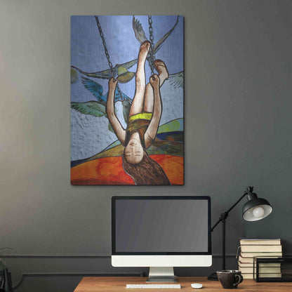 Luxe Metal Art 'Up' by Rita Shimelfarb, Metal Wall Art,24x36