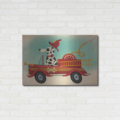 Luxe Metal Art 'K9 Fire Department' by Ryan Fowler, Metal Wall Art,36x24