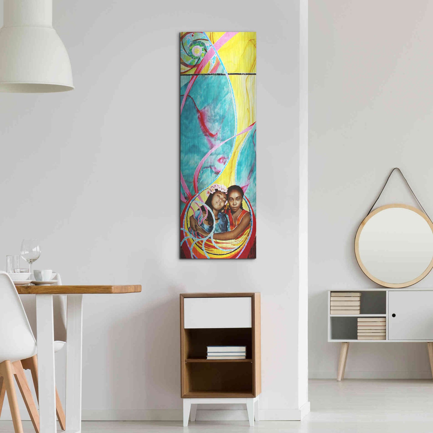 Luxe Metal Art 'Love And Faith' by Rita Shimelfarb, Metal Wall Art,16x48