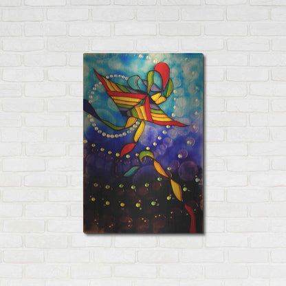 Luxe Metal Art 'Kite Reflected' by Rita Shimelfarb, Metal Wall Art,24x36