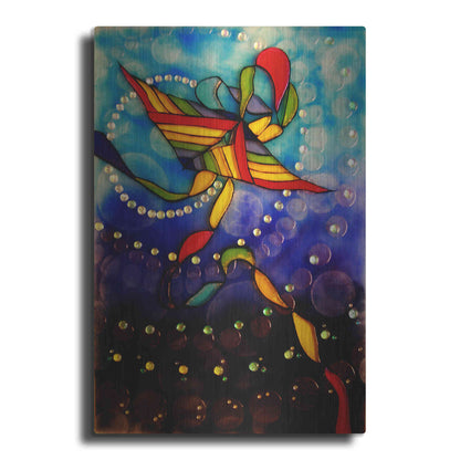 Luxe Metal Art 'Kite Reflected' by Rita Shimelfarb, Metal Wall Art