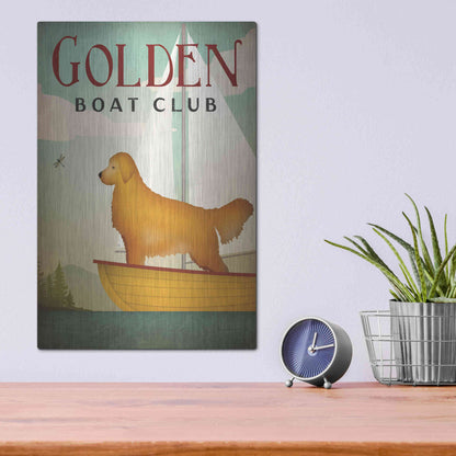 Luxe Metal Art 'Golden Sail' by Ryan Fowler, Metal Wall Art,12x16