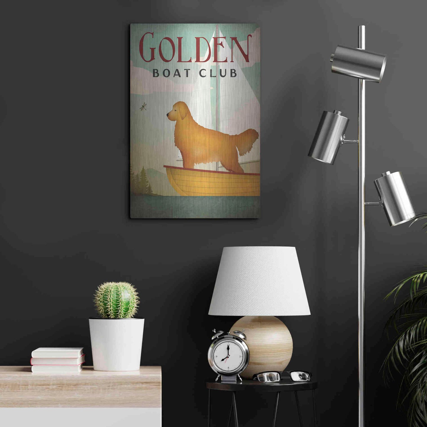 Luxe Metal Art 'Golden Sail' by Ryan Fowler, Metal Wall Art,16x24