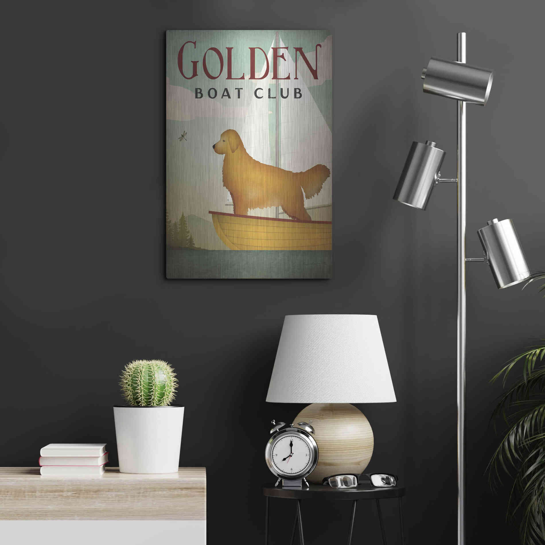 Luxe Metal Art 'Golden Sail' by Ryan Fowler, Metal Wall Art,16x24