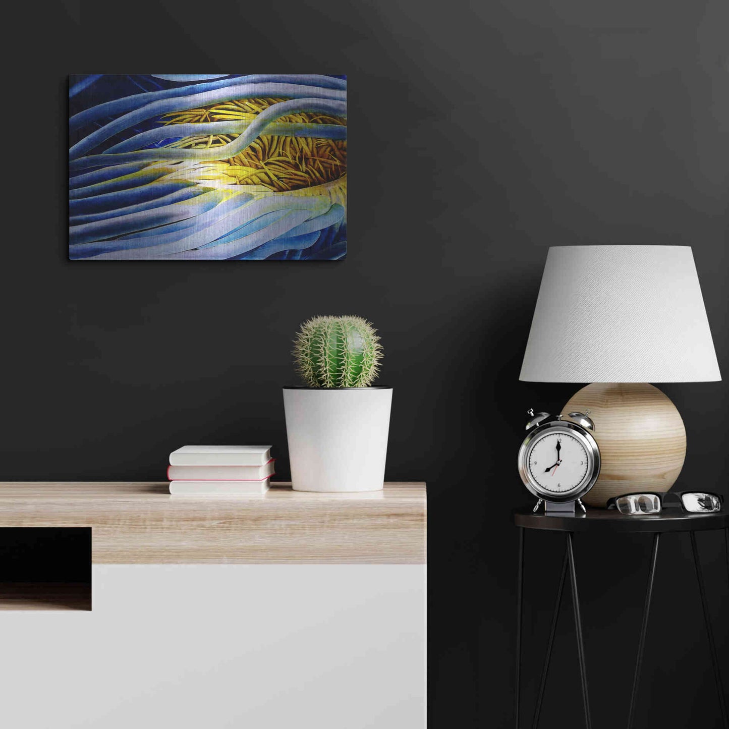 Luxe Metal Art 'Anemone Cerianthid' by Rita Shimelfarb, Metal Wall Art,24x16