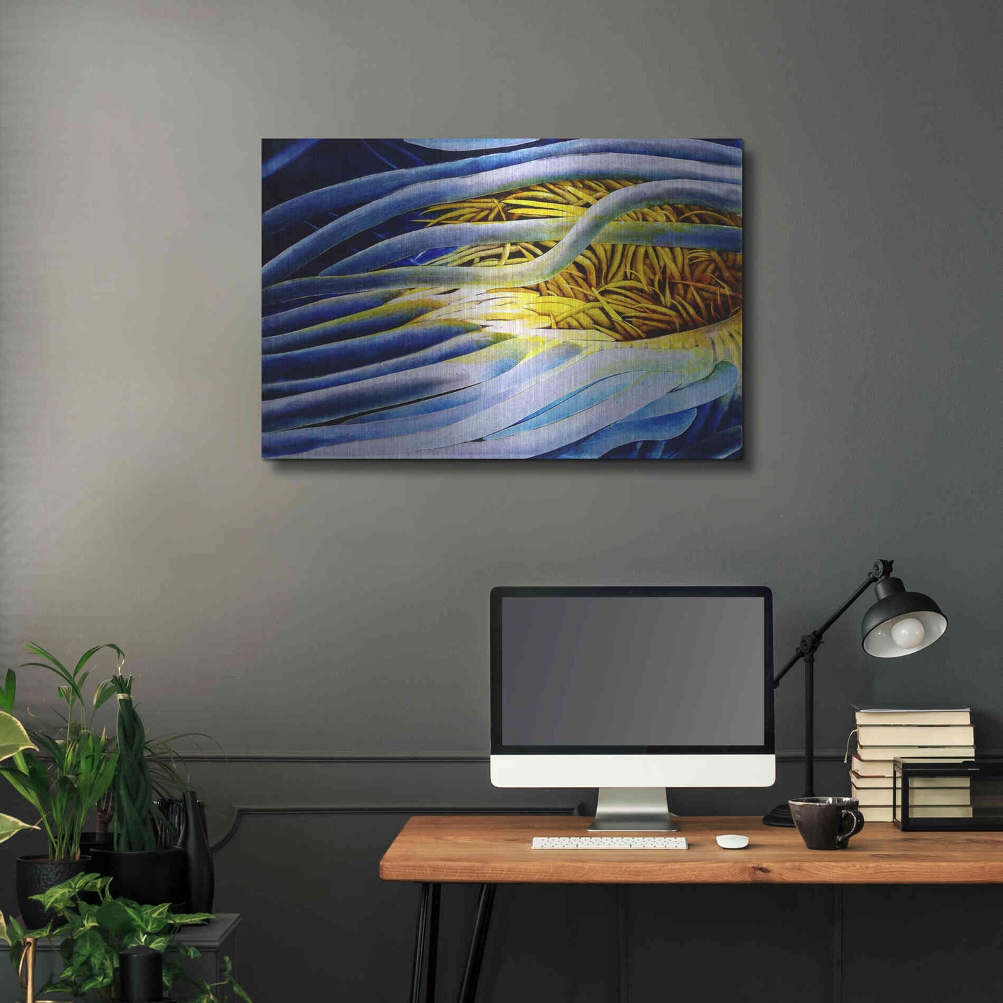 Luxe Metal Art 'Anemone Cerianthid' by Rita Shimelfarb, Metal Wall Art,36x24