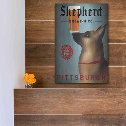 Luxe Metal Art 'Shepherd Brewing Co Pittsburgh' by Ryan Fowler, Metal Wall Art,12x16
