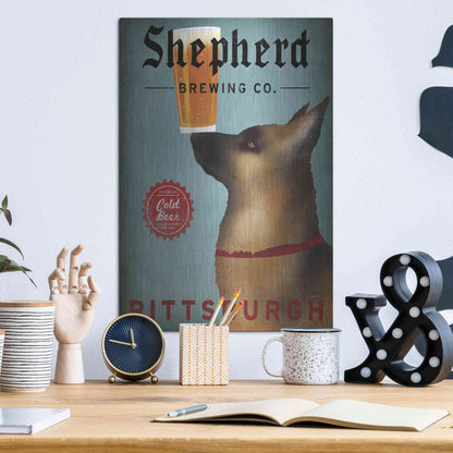 Luxe Metal Art 'Shepherd Brewing Co Pittsburgh' by Ryan Fowler, Metal Wall Art,12x16