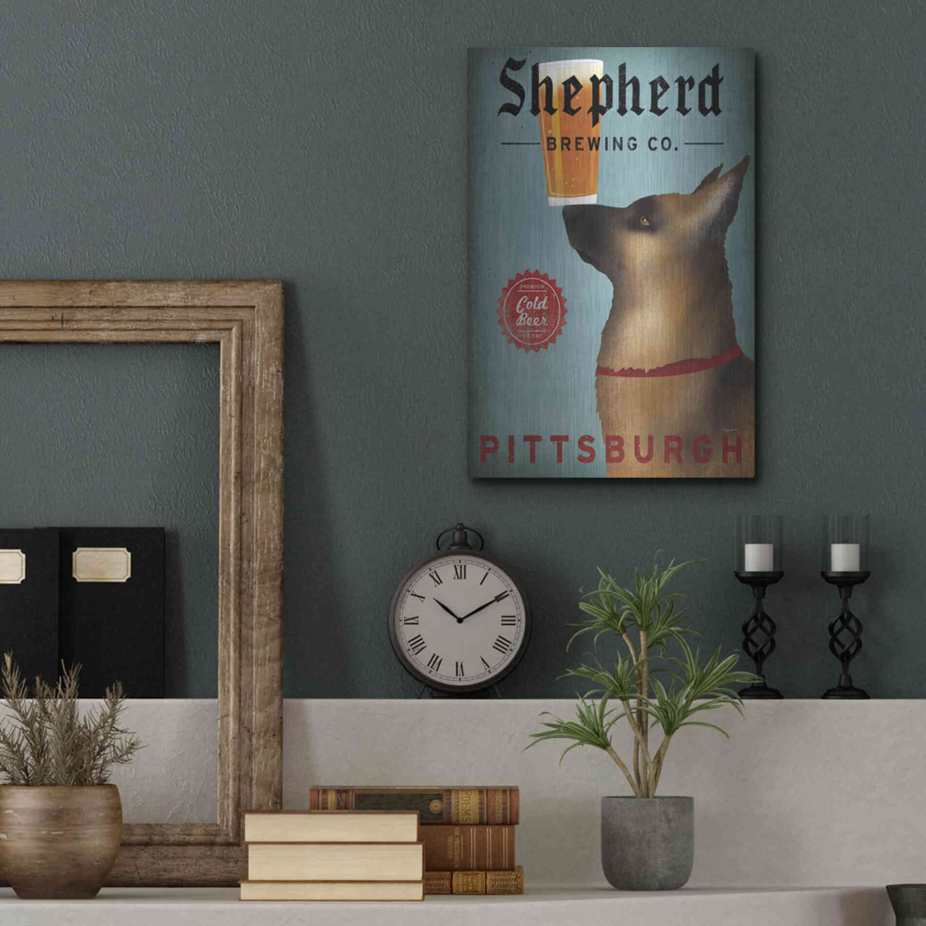 Luxe Metal Art 'Shepherd Brewing Co Pittsburgh' by Ryan Fowler, Metal Wall Art,12x16
