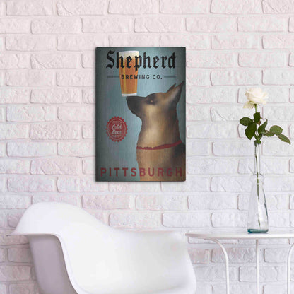 Luxe Metal Art 'Shepherd Brewing Co Pittsburgh' by Ryan Fowler, Metal Wall Art,16x24