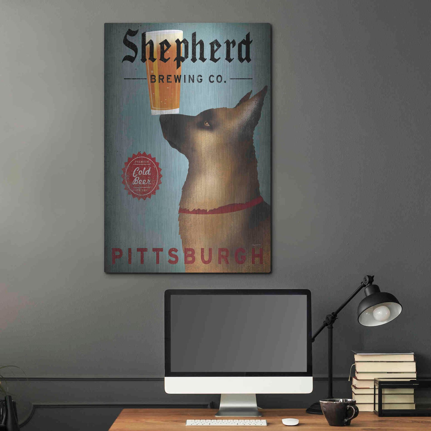 Luxe Metal Art 'Shepherd Brewing Co Pittsburgh' by Ryan Fowler, Metal Wall Art,24x36