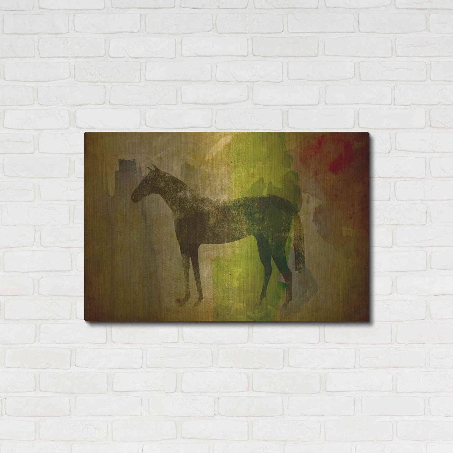 Luxe Metal Art 'Cheval Noir v2' by Ryan Fowler, Metal Wall Art,36x24