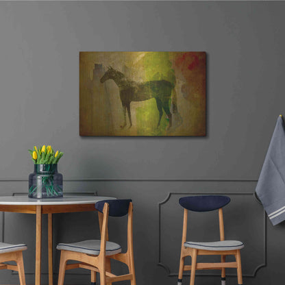 Luxe Metal Art 'Cheval Noir v2' by Ryan Fowler, Metal Wall Art,36x24