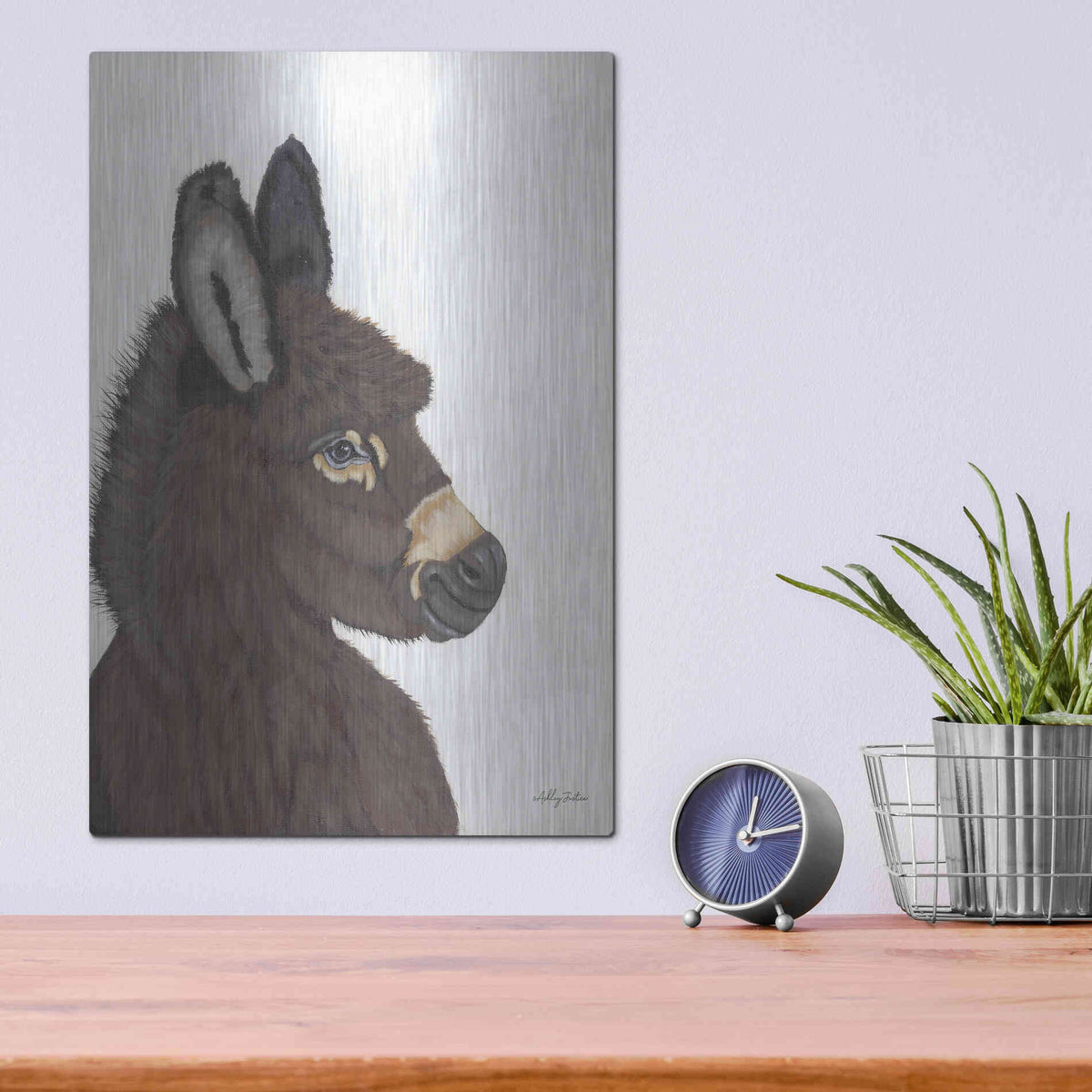 Luxe Metal Art 'Archie' by Ashley Justice, Metal Wall Art,12x16