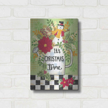 Luxe Metal Art 'It's Christmas Time' by Annie LaPoint, Metal Wall Art,12x16
