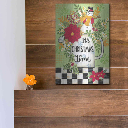 Luxe Metal Art 'It's Christmas Time' by Annie LaPoint, Metal Wall Art,12x16
