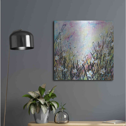Luxe Metal Art 'Sunrise Fields' by Britt Hallowell, Metal Wall Art,24x24
