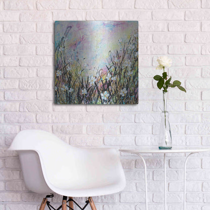 Luxe Metal Art 'Sunrise Fields' by Britt Hallowell, Metal Wall Art,24x24