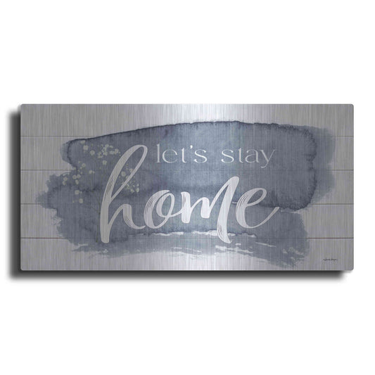 Luxe Metal Art 'Let's Stay Home 2' by Susie Boyer, Metal Wall Art