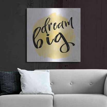Luxe Metal Art 'Dream Big' by Susie Boyer, Metal Wall Art,36x36